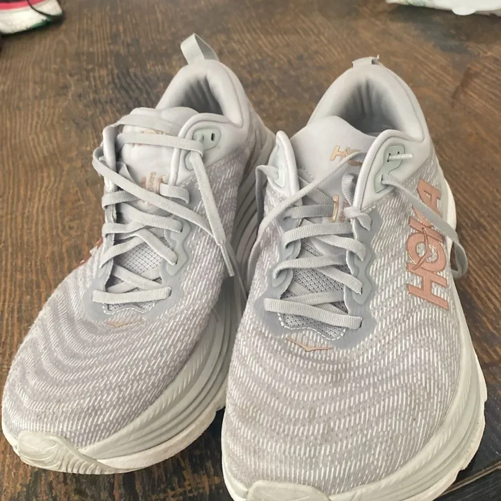 Hoka One One Gaviota 5 Wide Shoes Womens Size 9D Gray Running Stability Sz 11